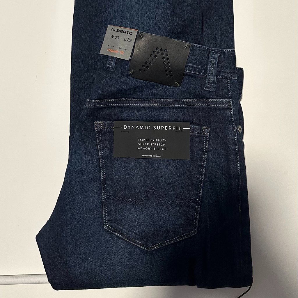 Nwt Alberto Jeans 30 W X 32 L Stretch Pipe Fit